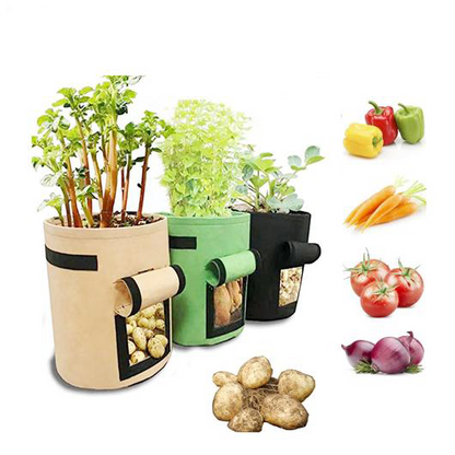 Garnen [4 PACK] 7 10 Gallon Non Woven Garden Vegetable Potato Planting Grow  Bag